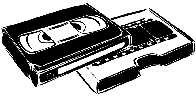 An cartoon cassette tape