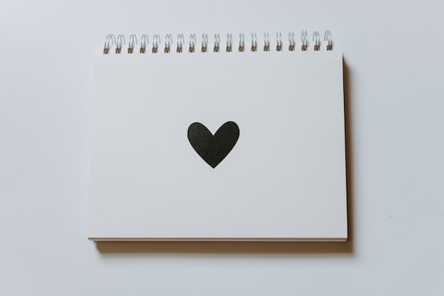 Notecard with a heart